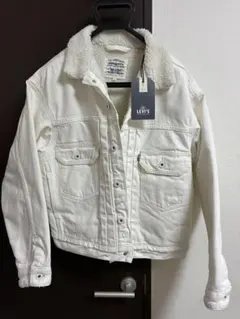 LEVI'S ボア襟 デニムジャケット S ホワイト