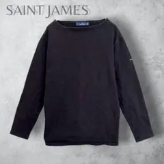 SAINT JAMES 長袖カットソー 黒 XS ブラック　メンズ　洗える　綿のサムネイル