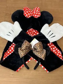 ディズニー　ミニー　マフラー　ファンキャップ　カチューシャ