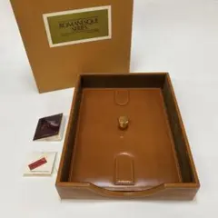 【極美品】KONOIKE 鴻池製作所 レザー調 レタートレー ブラウン 極美品】KONOIKE 鴻池製作所 レザー調 レタートレー ブラウン