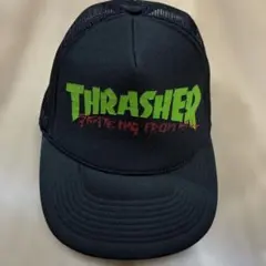 OLD THRASHER メッシュキャップ CAMEOボディ オールドスケート黒