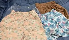 120 キュロット　ショートパンツ　4枚セット