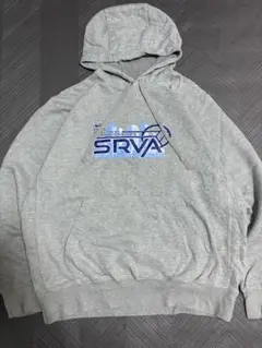 NIKE US古着 SRVA バレーボール 大会プリント パーカー L グレー