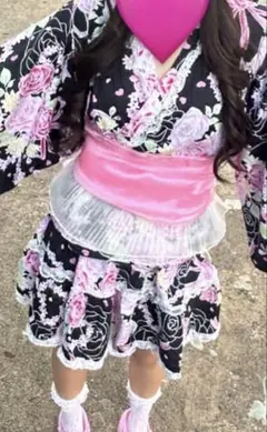 夢かわ♡ロリータ♡甚兵衛ドレス 【y2k♡姫ギャル浴衣ドレス風甚兵衛