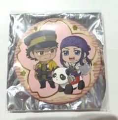 ゴールデンカムイ花やしき潜入作戦でか缶バッジ杉元佐一＆アシリパ1点