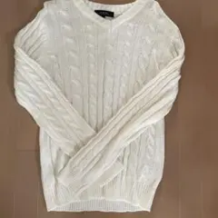 JILL BLAZE アイボリー ケーブルニット L