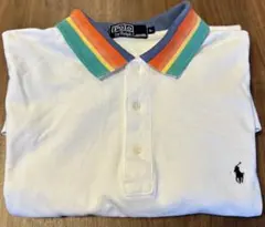 ポロラルフローレン　白　メンズポロシャツ　Lサイズ