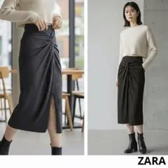 ray様専用　　ZARA ザラ【EUR】タイトスカート ドレープデザイン ロング