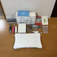 Wii本体 ソフト2本 マリオ wiifitバランスwiiボード
