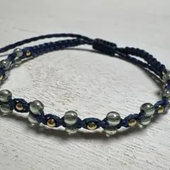 チェコガラスビーズ ブレスレット 15cm～24cm コードブレスレット