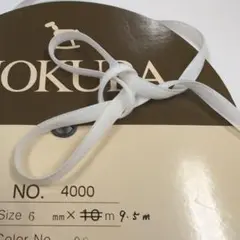 白　両面ベルベットリボンテープ　 幅6㍉１巻9.5㍍