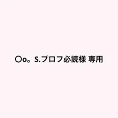 〇o。S.プロフ必読様 専用