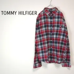 トミーフィルフィガー 長袖 ネルシャツ チェック柄 柄物 羽織り物