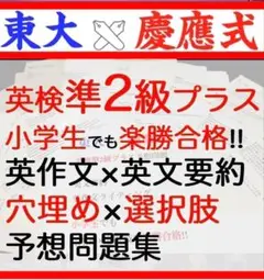 英検準2級プラス　2025年　過去問　問題集　予想問題　英文要約 英作文　小学生