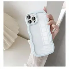 【新品】iPhone12 ケース うねうね ブルー