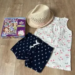 H&M ベビー　麦わら帽子　ワンピース　ショートパンツ　さくらんぼ　パズルのサムネイル