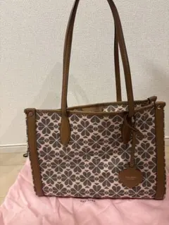 ケイトスペード　トートバッグ　マーケットスペードフラワー　ジャガード