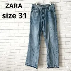【ザラ】ストレートデニム サイズ31 青系 春夏秋冬