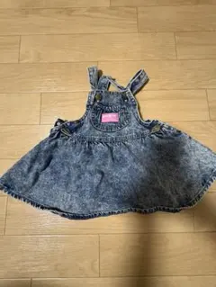 デニム サロペットワンピース 12M インディゴブルー
