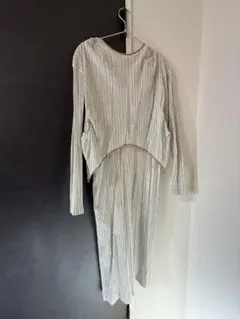 clane COTTON CREPE TUCK ONE PIECE