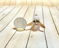ミニチュア ハンドメイド モールアート ウサギ 垂れ耳 うさぎ