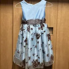 発表会子供用水色ノースリーブドレス