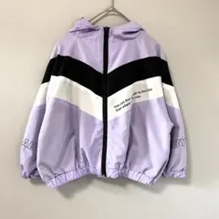 ◉rabyraby　フード付きナイロンジャケット　紫　裏地あり　120