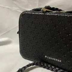 CONVERSE コンバース スター型押し ショルダーバッグ ブラックのサムネイル