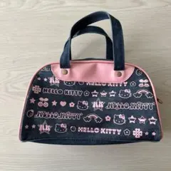 平成レトロ サンリオ ハローキティ デニム ミニボストンバッグ