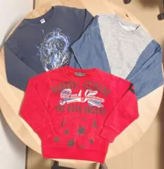 120cm　スウェット　3点まとめ売り　キッズ　男の子　ボーイズ