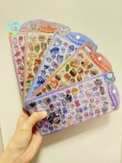 うるちゅるポップシール スイーツ、うみ、フルーツ、オバケとアクマーヌ、パン