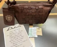 新品 ダコタ ショルダーバッグ メッシュレザー Dakota チョコ 牛革 茶