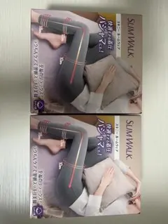 SLIM WALK 着圧レギンス 2個セット グレー