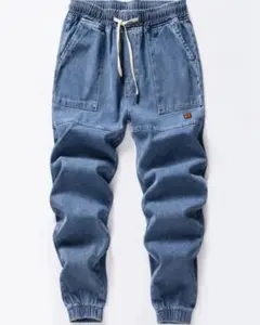 デニム生地ハーレムパンツ