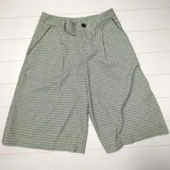 コムサイズム チェック柄 ワイドパンツ Mサイズのサムネイル