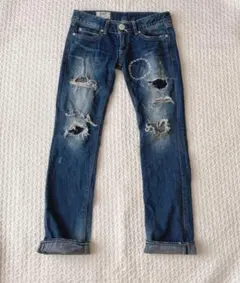 SLY スライ　27インチ　ダメージ　クラッシュ　デニム ジーンズ　パンツ