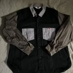 BEN DAVIS 長袖シャツ 黒/グレー