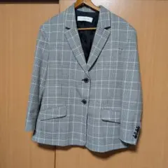 ZARA WOMAN テーラードジャケット Mサイズ グレー チェック柄