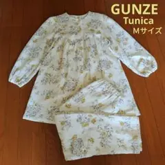 GUNZE Tunica／花柄長袖パジャマ上下セット イエロー ベージュ Ｍのサムネイル