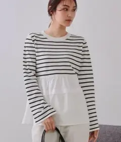 未着用♡OPAQUE.CLIP ぺプラムドッキングプルオーバーのサムネイル