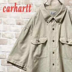 【オーバーサイズ】carhartt カーハート　Cマーク　刺繍　ワークシャツ
