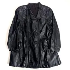 本革100% オールレザー ハーフコート ジャケット 牛革 メンズ ブラック 黒