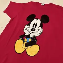 80s USA製 ベルバシーン ミッキー ディズニー ボーダー Tシャツ M 