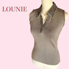 LOUNIE 襟付きノースリーブニット y2k Coquette ラメのサムネイル