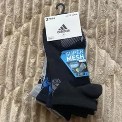 adidas キッズ靴下 3ペア 21-23cm