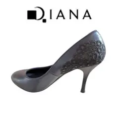 DIANA ダイアナ　23.5cm ネイビー　クロレース　ヒール8.5