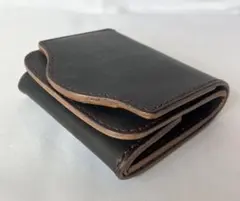 【試作モデル】本革コンパクト財布 BOXコインケース 栃木レザー 総手縫い