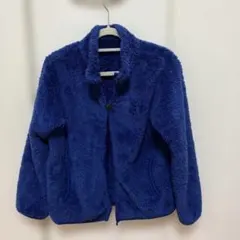 訳あり　ユニクロ　青　起毛フリースジャケット