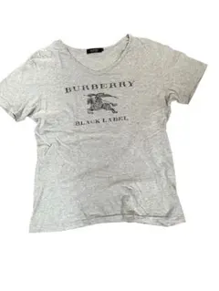 ま*ん様 【希少】バーバリーブラックレーベル ホースロゴ Tシャツ グレー サイ