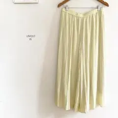 UNIQLOシフォンプリーツスカートパンツ イエロー7166